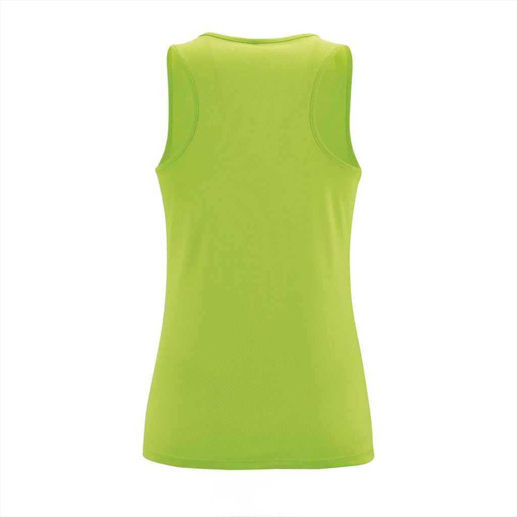 Tanktop dames achterkant Neon Groen