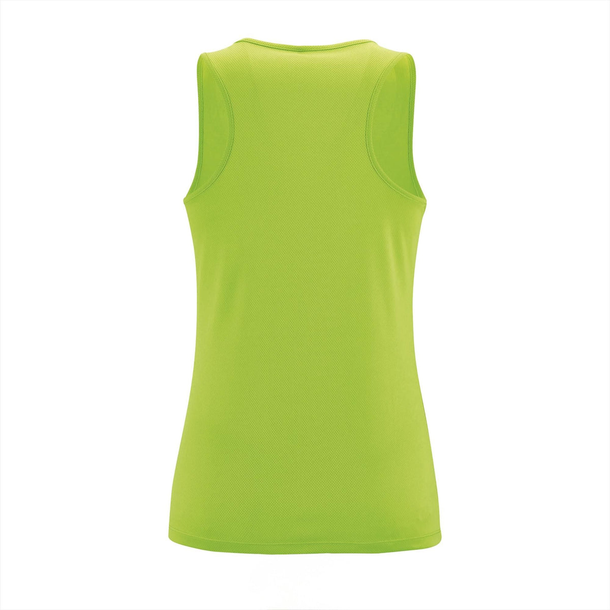 Tanktop dames achterkant Neon Groen