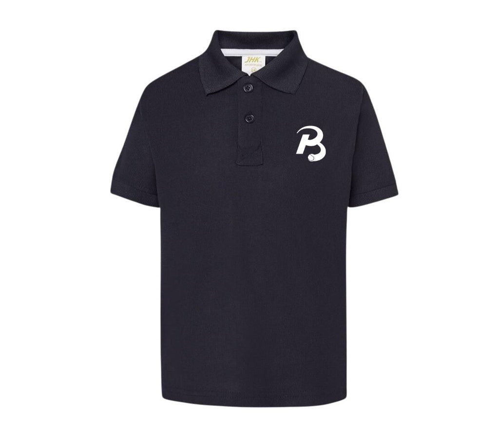 Polo zwart voorkant kinderen