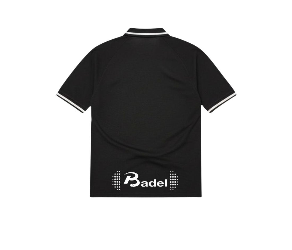 Zwarte polo achterkant